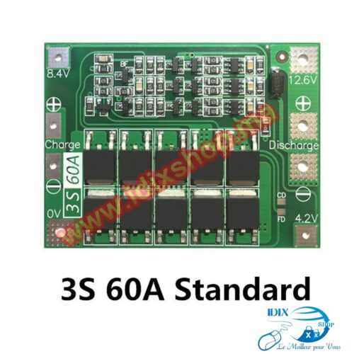BMS 3S 60A Carte de protection de batterie